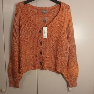 Natural Reflections Warm Red Knit Sweater(0632P1)